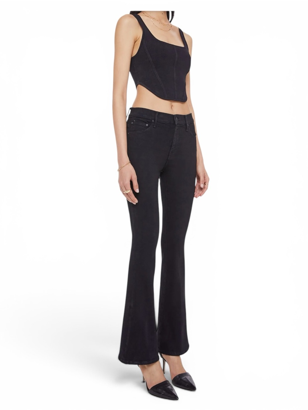 MOTHER The Weekender Flare Jeans – Nighty Night Black – Size 27 – NWOT